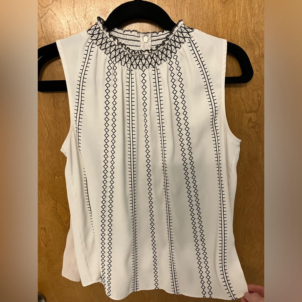 Bundle of two WHBM sleeveless blouses contrast stitching
